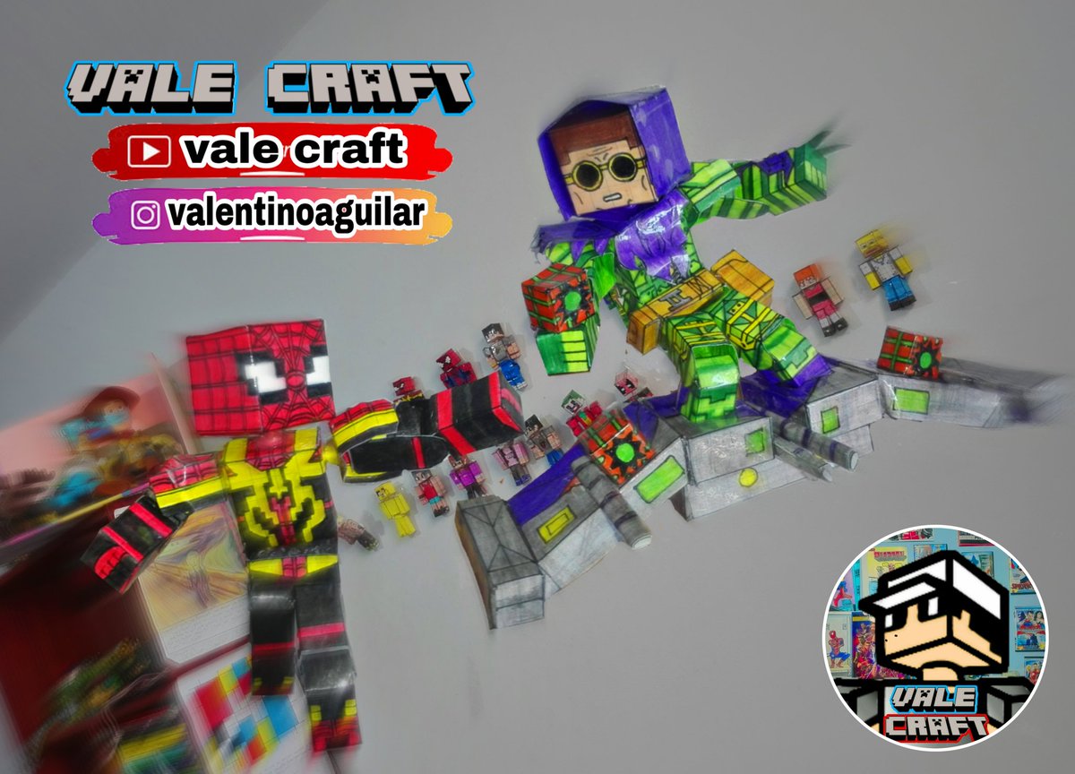 valecraft0's tweet photo. Duende Verde vs spider-man.
 Tutorial : https://t.co/tvvRgRTNFk /
 #Minecraft #SpiderManNoWayHome #DoctorStrangeInTheMultiverseOfMadness #Marvel #papercraft #tomholland #vs https://t.co/h8IhGLFZIU