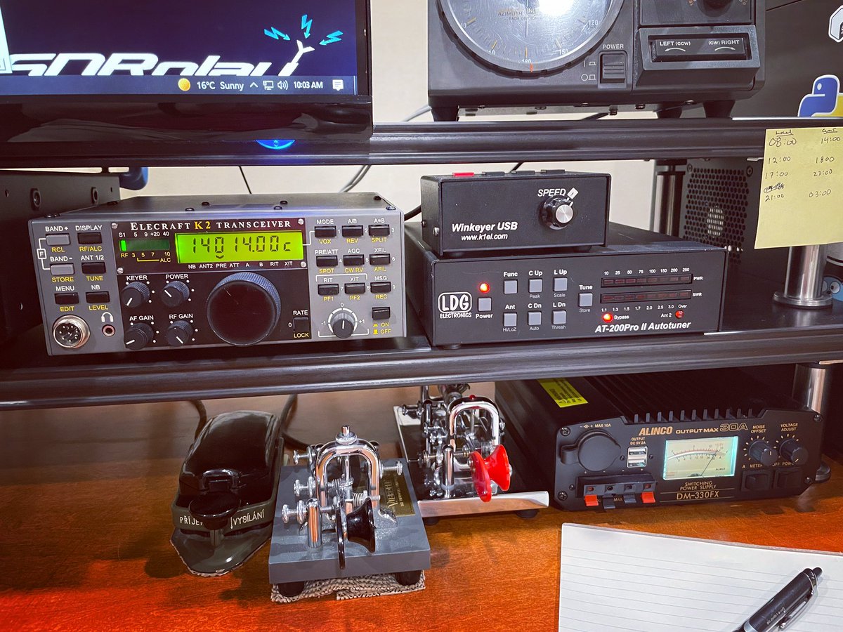 Elecraft K2 installed in its proper spot! #hamradio