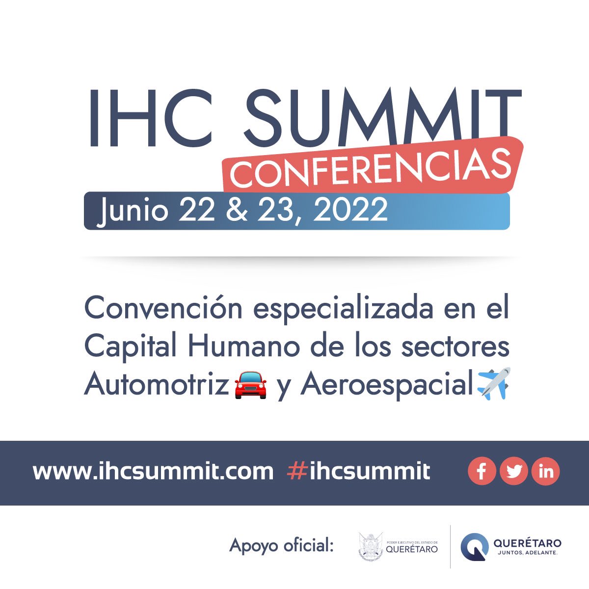 COMEA_AC's tweet photo. #ihcsummit 22 y 23 de junio https://t.co/bCi8bkPDuR https://t.co/gMKMpzkakP