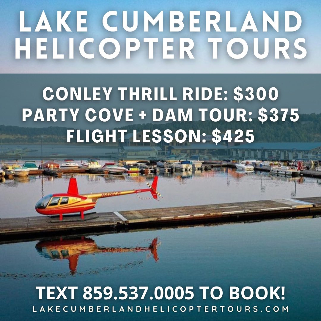 Let’s do this! Memorial Day Weekend is THIS weekend! Who wants to fly over Lake Cumberland in a helicopter? 

#FlyCumberland #LakeCumberlandHelicopterTours #LakeCumberland #HelicopterTours #Helicopter #R44 #RobinsonHelicopters #TravelKY #Kentucky