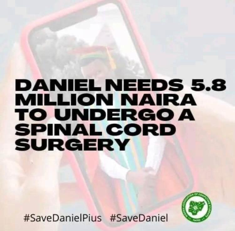 001Mouthpiece's tweet photo. Daniel needs 5.8 million for his spinal cord surgery to survive.
1000 naira from 6000 people is 6 million naira which will be sufficient for Daniel’s surgery and other hospital bills. Let's do this , yes we can #1kforDanielPius

2179618165
UBA
Daniel Pius

#SaveDanielPius https://t.co/87HD2wY0Y8