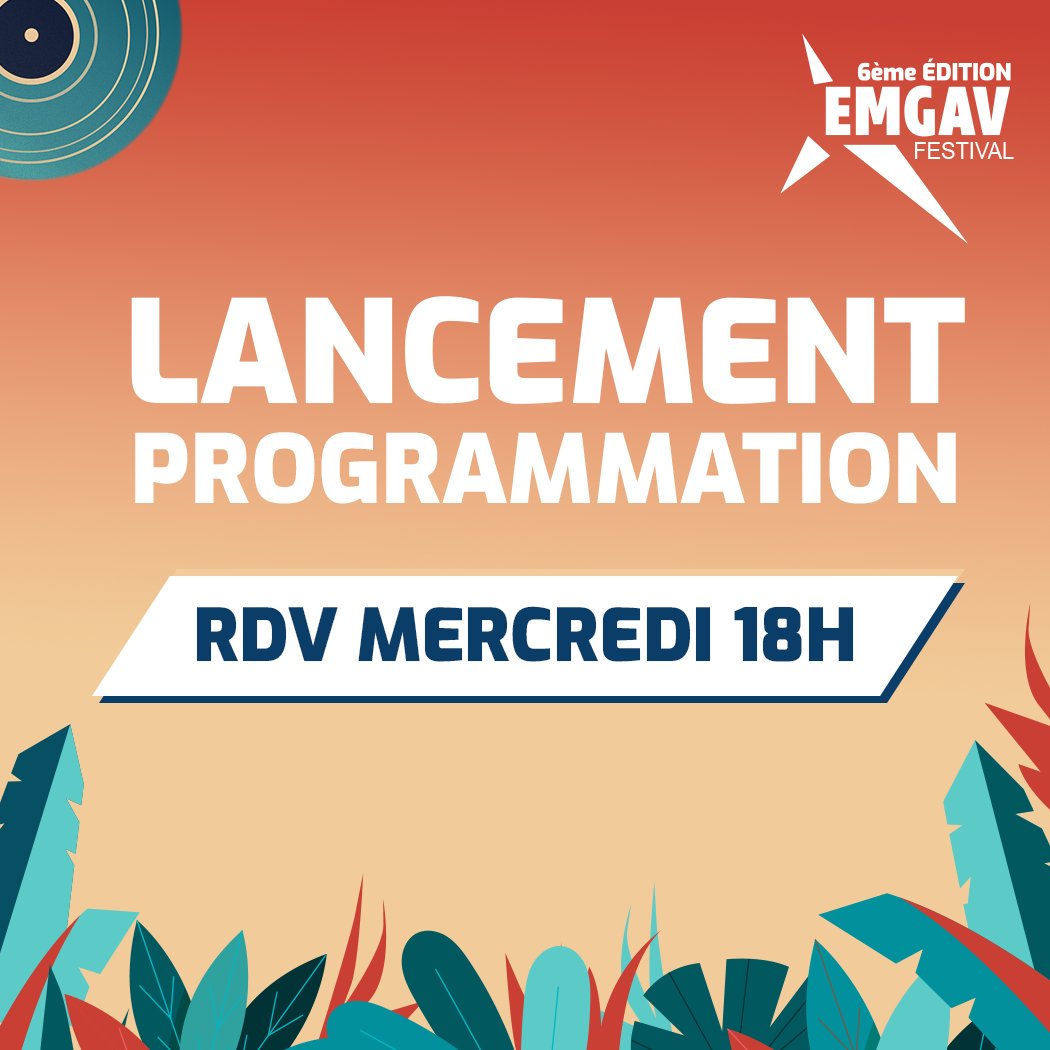 EMGAVFestival's tweet photo. Chers festivaliers,
C'est l'occasion pour nous de lancer la 6eme édition du EMGAV Festival !!
On a tellement hâte de vous retrouver ✊
Sortez vos agendas on commence l'annonce de la programmation Mercredi 25 Mai à 18h ! ☀️
Ça va être chaud bouillant !! 🔥
#EMGAVfestival #EMGAV https://t.co/4GysQAvuIQ