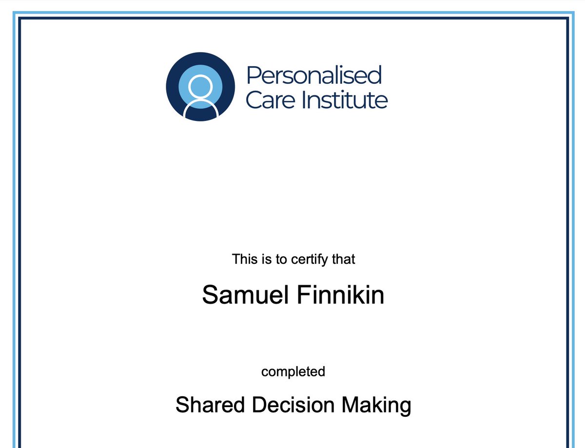 sfinnikin's tweet photo. So today I completed my own elearning module as I, like everyone else, have to do it as part of the PCN DES.
I know everyone (including me) despises mandated training, but I hope people approach this with an open mind and maybe even gets something from it?
@Pers_Care_Inst https://t.co/LNLYFANNVo