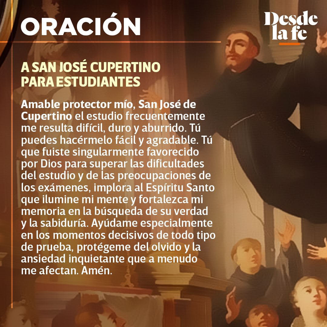 DesdeLaFeMx's tweet photo. Hoy es el #DiaDelEstudiante en México, los encomendamos a este santo, para que sigan esforzándose en sus estudios. 👉https://t.co/5UJ9g3zrnx https://t.co/NhHXRHHw6Q