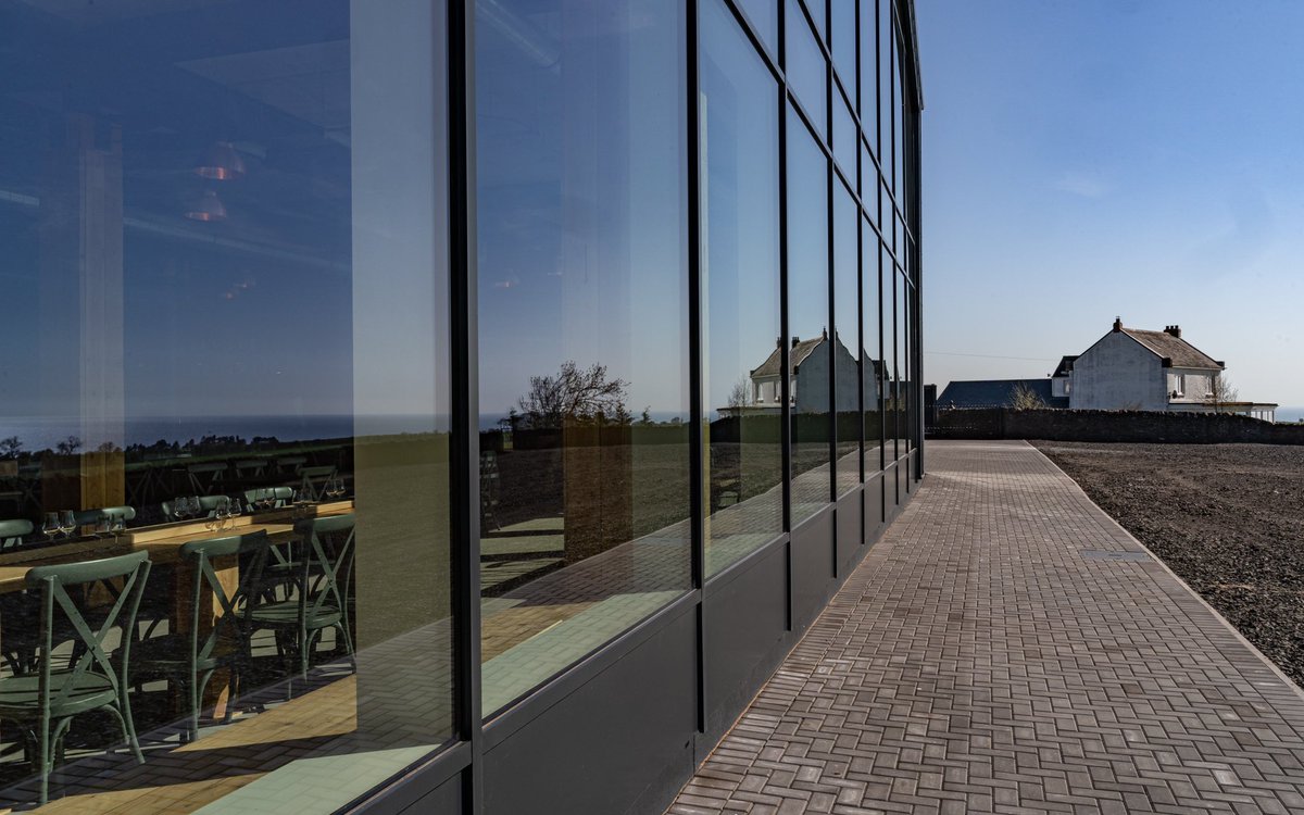 Arbikie's tweet photo. The large glass panes in our new #distilleryexperience allow natural light to cascade into the open space, while also providing the best possible view of Angusโ secluded haven, #lunanbay Beach ๐
Get your tickets here: https://t.co/pw6WX0H859
๐ธ Grant Campbell
#visitangus https://t.co/Q4hh649sUN