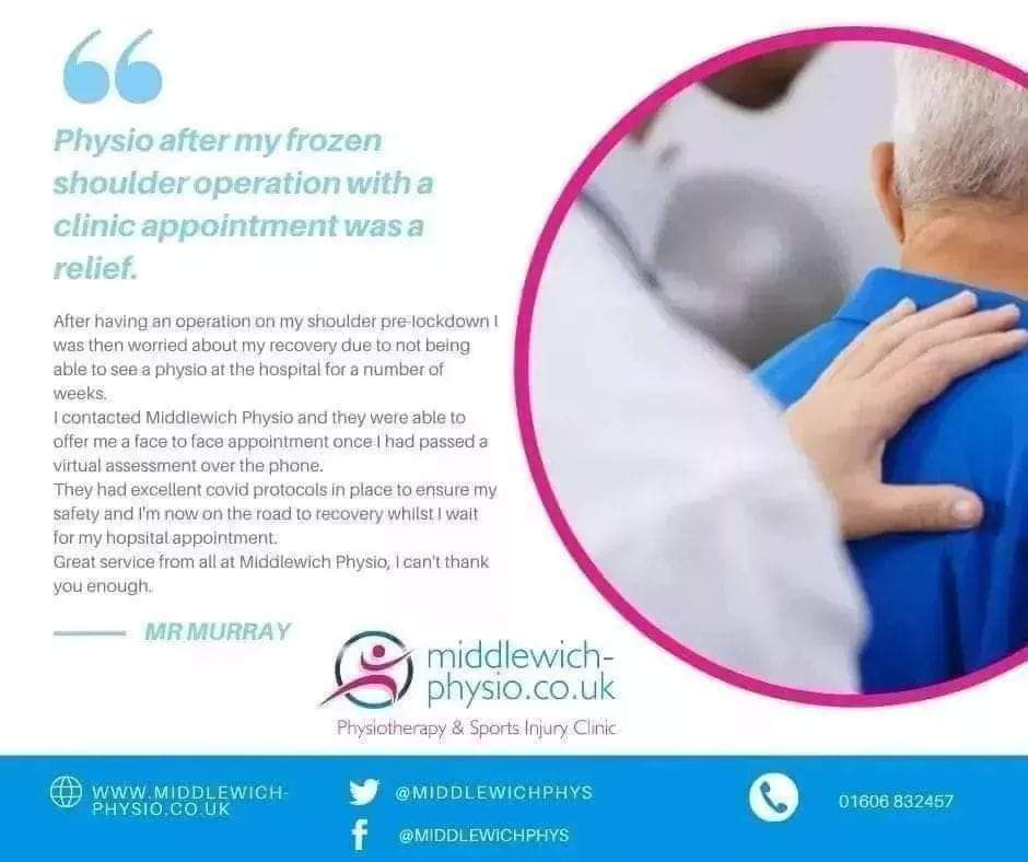 middlewichphys's tweet photo. Are you currently waiting for surgery and struggling with aches or pains? Or are you waiting on post op treatment? Why not give our clinic a call and book a consultation with our highly experienced physio's Call 01606 832457 or visit our website at https://t.co/eOrSeTk991 #physio https://t.co/J4VJ0bkeSM