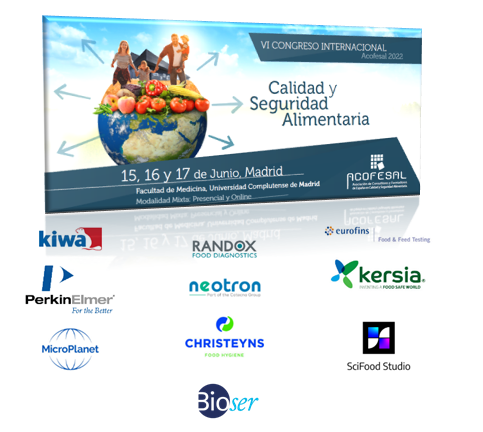 ACOFESAL1's tweet photo. ¿Conoces a los patrocinadores del VI Congreso Internacional de Calidad y Seguridad Alimentaria 2022 que organiza Acofesal? Te esperamos
Contamos con @Kiwa_global @neotronicscl @RandoxFood @eurofinsusfood @PKIFood  @Kersia @MicroPlanet @Betelgeux_es #SciFoodStudio y @BioserConcept https://t.co/qyyj4t94e5