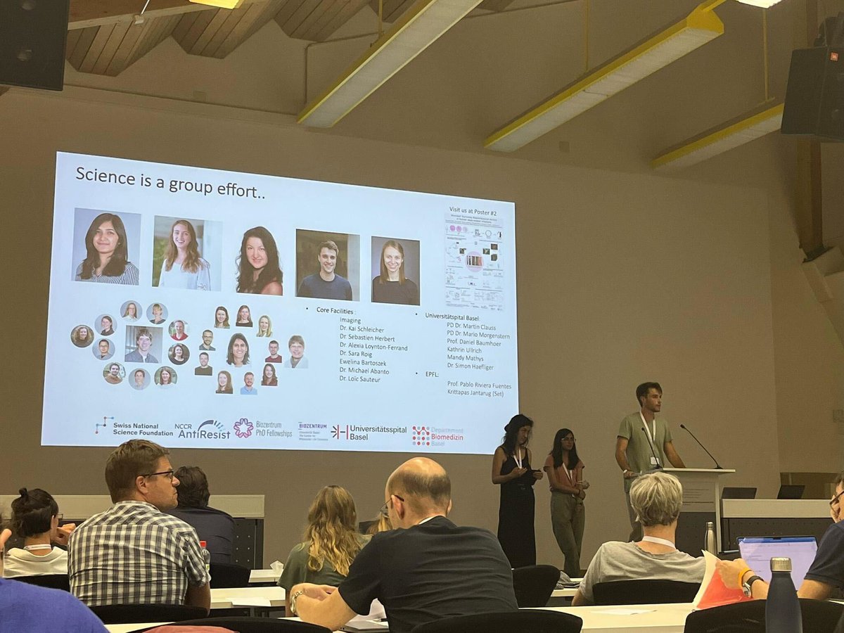 KhannaLabBasel's tweet photo. Very proud of our own @benedict_morin &amp; @vishwachi_95 from @BumannLab for a great talk at the @NCCR_AntiResist retreat in Schwarzenburg. #NCCRAntiResist  🧫 https://t.co/NVF4xLkiuA
