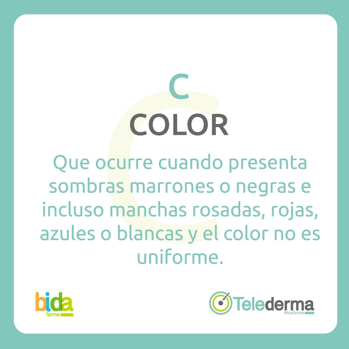 BidaFarma's tweet photo. 𝗖 de Color: Color no homogéneo, dos o más colores. https://t.co/lHiPATShP0