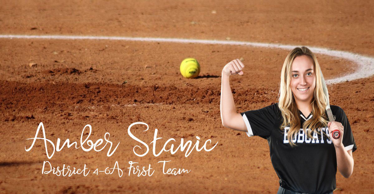 BNHS_Softball's tweet photo. Congratulations to Amber Stanic for being named District 4-6A First Team! https://t.co/gCt8MaupH3