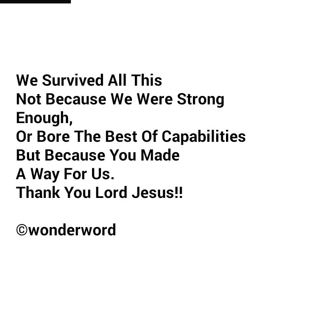 kingwonderword's tweet image. I don't know if someone out there carries the same testimony as me, We survived all that because God made a way.
#YouMadeAWay
#WonderWord