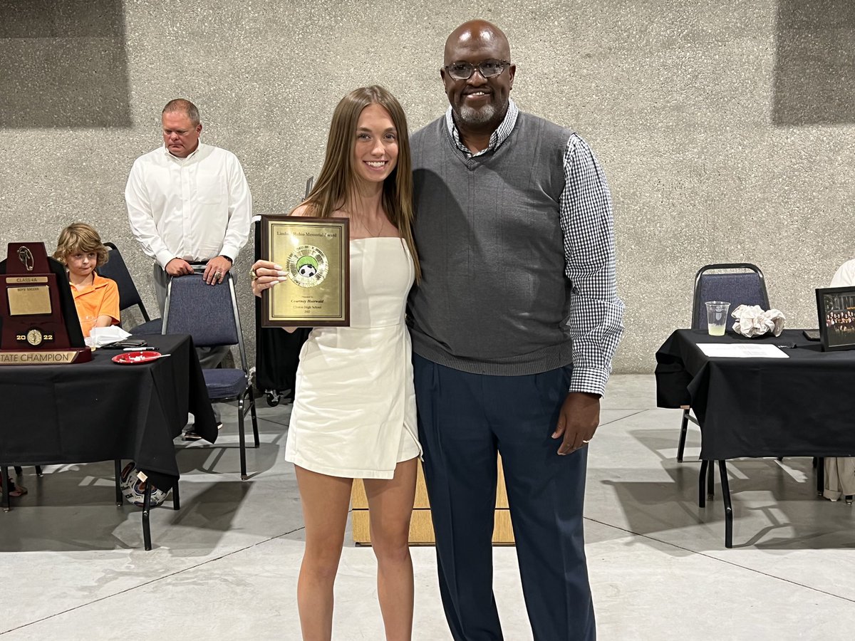 ClintonDNSports's tweet photo. Pepsi soccer update 
Sunday evening at the soccer banquet, Courtney Heerwald received the Lindsey Rubio Award. 
Four soccer players also made All-State team. Those players are Heerwald, Maria Nolasquez, Adan Flores and Jorge Marquez. 
Pictures provided by Marti Wandrie. https://t.co/H1NmWNG8jH