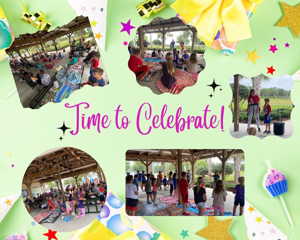 CefManasota's tweet photo. One of our board members and Good News Club volunteers, Erica Molinar, along with one of our church partners, Bayside Community Church, hosted an amazing Good News Club End-of-the-Year Party/5th Grade Graduation this past Saturday for the Gullett &amp; Freedom Elementary GNC's! https://t.co/XjGBEjFcYK