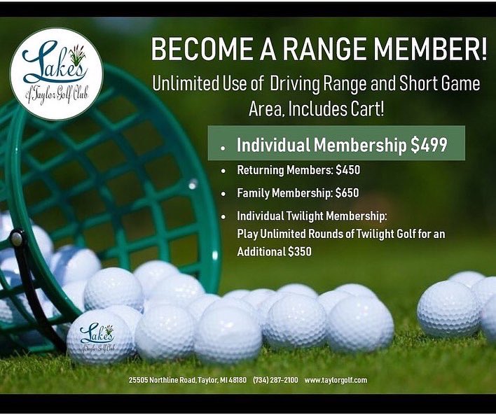 LakesofTaylor's tweet photo. BECOME A RANGE MEMBER  @LakesofTaylor ⛳️Get unlimited use of Driving Range &amp; Short Game Area. Cart Included! 🏌️‍♀️🏌️‍♂️ https://t.co/omn3MuS15Z