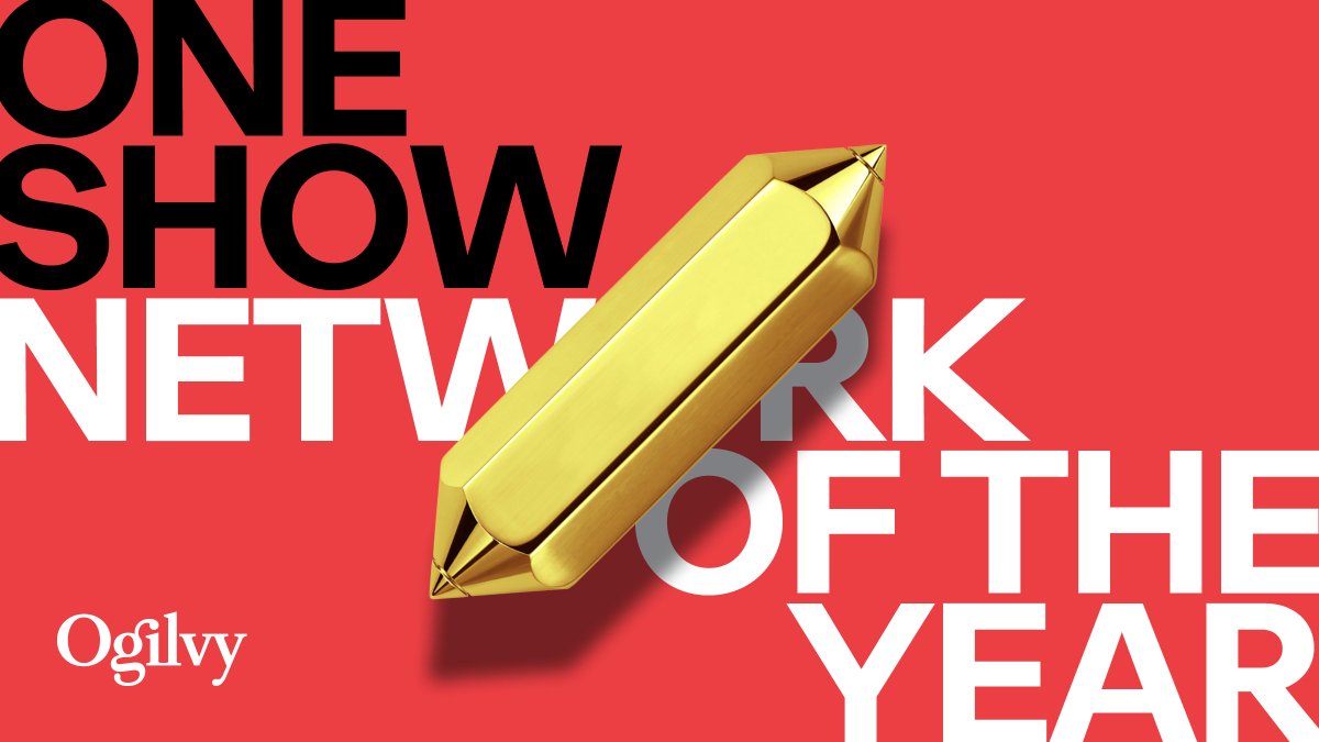 The One Show, nombró a Ogilvy 2022 Network of the Year en reconocimiento al trabajo sobresaliente en todas las disciplinas en nombre de sus clientes. 
✏️Ogilvy nombrada cadena del año 2022. #Ogilvy