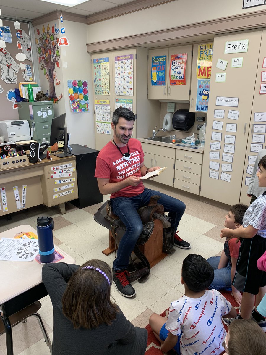 Honored to deliver saddles for <a href="/FVFoxes/">Foxford🦊</a> 1st Grade as part of the  Reading Rodeo  #parklandpride <a href="/ParklandSchools/">Parkland Schools</a>