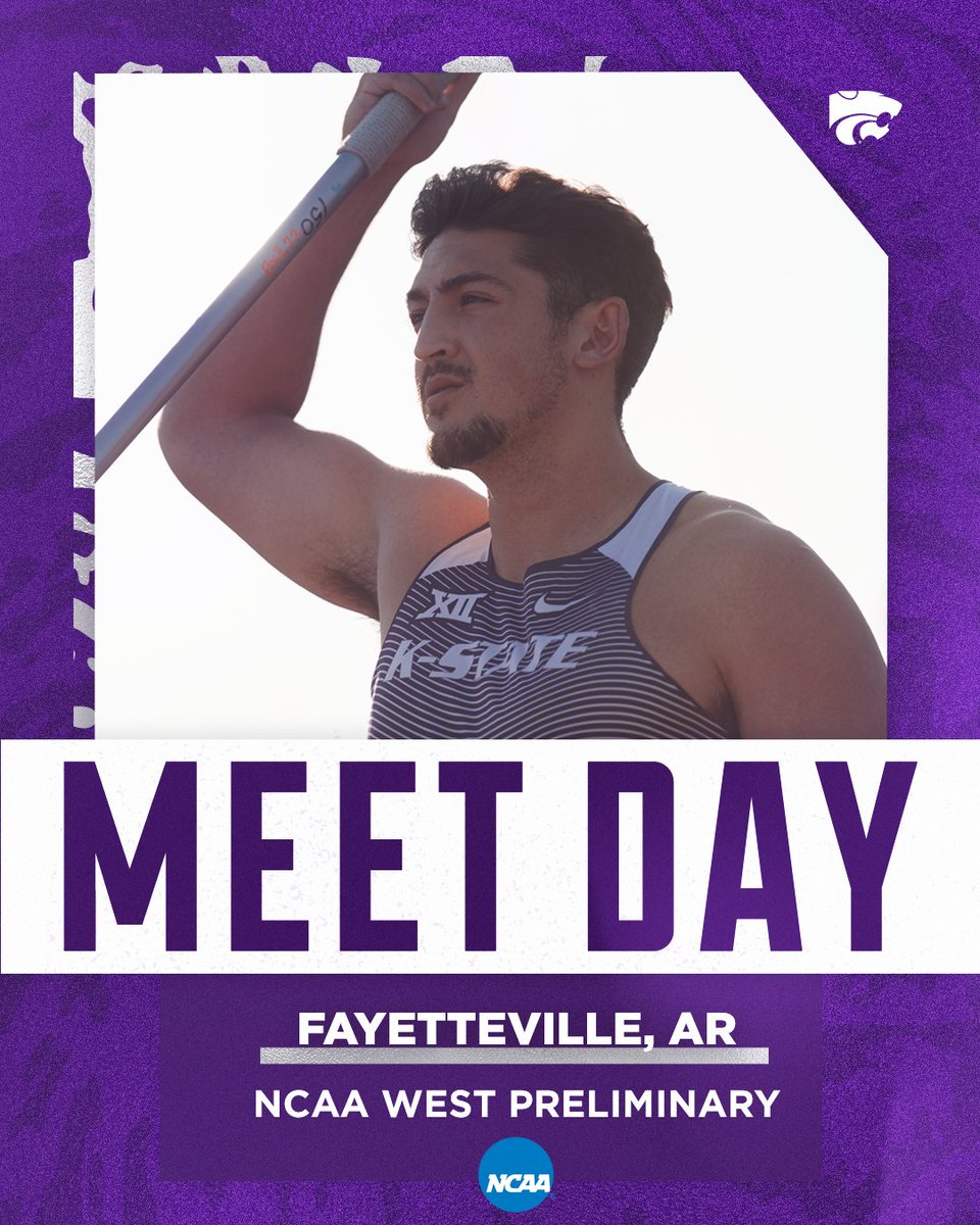 MEET DAY

🏆 NCAA West Preliminary
⏰10:00am CT
📍 Fayetteville, Arkansas
🏟️ John McDonnell Field
📊 k-st.at/3LFWtSq
📺 k-st.at/3NNxoGL

#KStateTF x #NCAATF