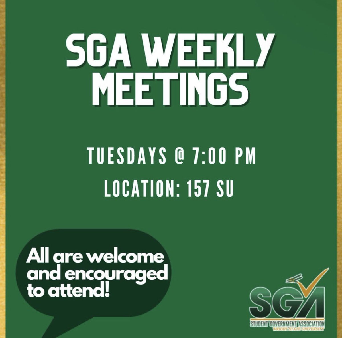 WSU Student Government Association (@sga_wsu) on Twitter photo Tomorrow at 7! Tomorrow at 7!