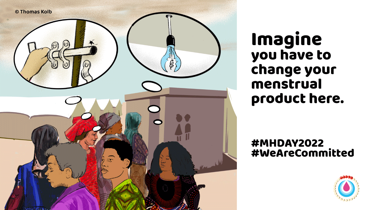 On any given day, around 300 million people menstruate. Ensuring that people have access to private, clean spaces is essential for all people to be able to manage their menstruation safely, hygienically, &amp; w/ dignity.

#periodfriendlytoiletsforall #mhday2022 #endperiodpoverty