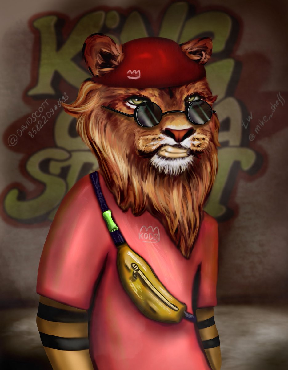 Mike__sheff's tweet photo. Now in other colors😅🎨 Experiments continue😁🦁👑 I think to draw something interesting with 🦁🦁🦁 on the street🤔 @kingsofdastreet

#nsfw #NFTCommunity #digitalart #illustrator #kingsofdastreet https://t.co/xGmu7lD2hS