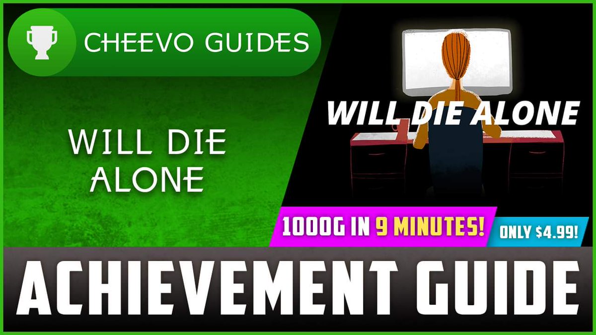 CheevoGuides's tweet photo. 🚨UPLOAD ALERT🚨 
🎮Will Die Alone (Xbox/PS4)
🏆Achievement / Trophy Guide
📺1000G IN 9 MINUTES!
💵ONLY $4.99 (Xbox)⬇️
https://t.co/aKGeDNnE5V
⬇️Video on YouTube
https://t.co/CmiKY0HTMA
#Achievements #Xbox #Gamerscore https://t.co/YnDqZJijpR