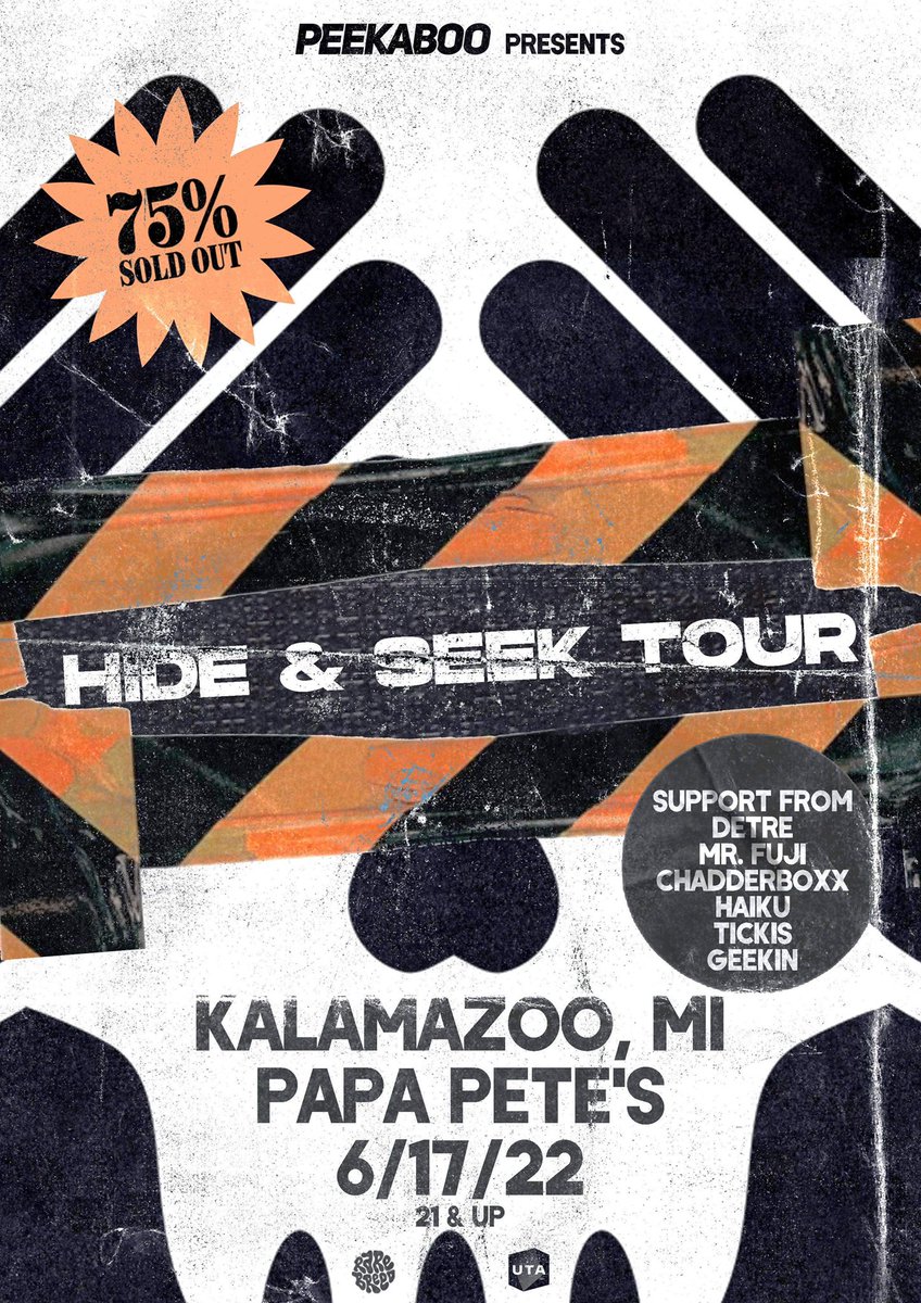 PROTBA's tweet photo. Very few number of tickets left. Get yours while you can!
๐ ๐ฅณ ๐
#Peekaboo #PapaPetesKalamazoo #AncientHistoryClothing #Detre #ComeCorrect #Babz #Stratz #MindParadeEvents #TBAPro #QSCAudio https://t.co/ChwlN3Kk5h