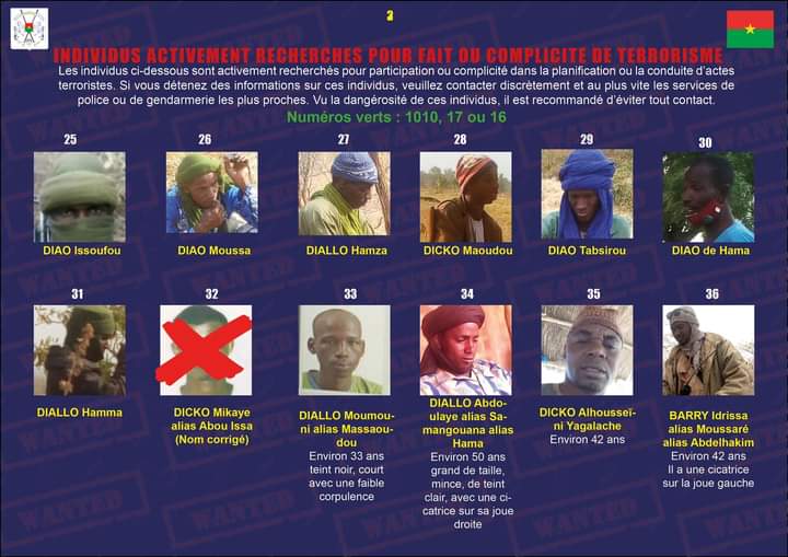 NadineCompaore's tweet photo. Mise à jour de la liste des individus activement recherchés pour fait ou complicité de terrorisme https://t.co/GF3RFAtxl2