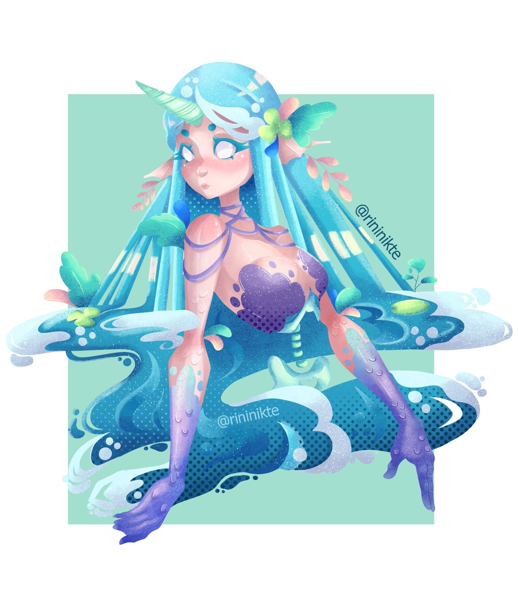 RiniNikte's tweet photo. Mermaid 🧜‍♀️💙✨
#mermay2022 #mermay #Mermaid #illustration https://t.co/BBbJK05ipL