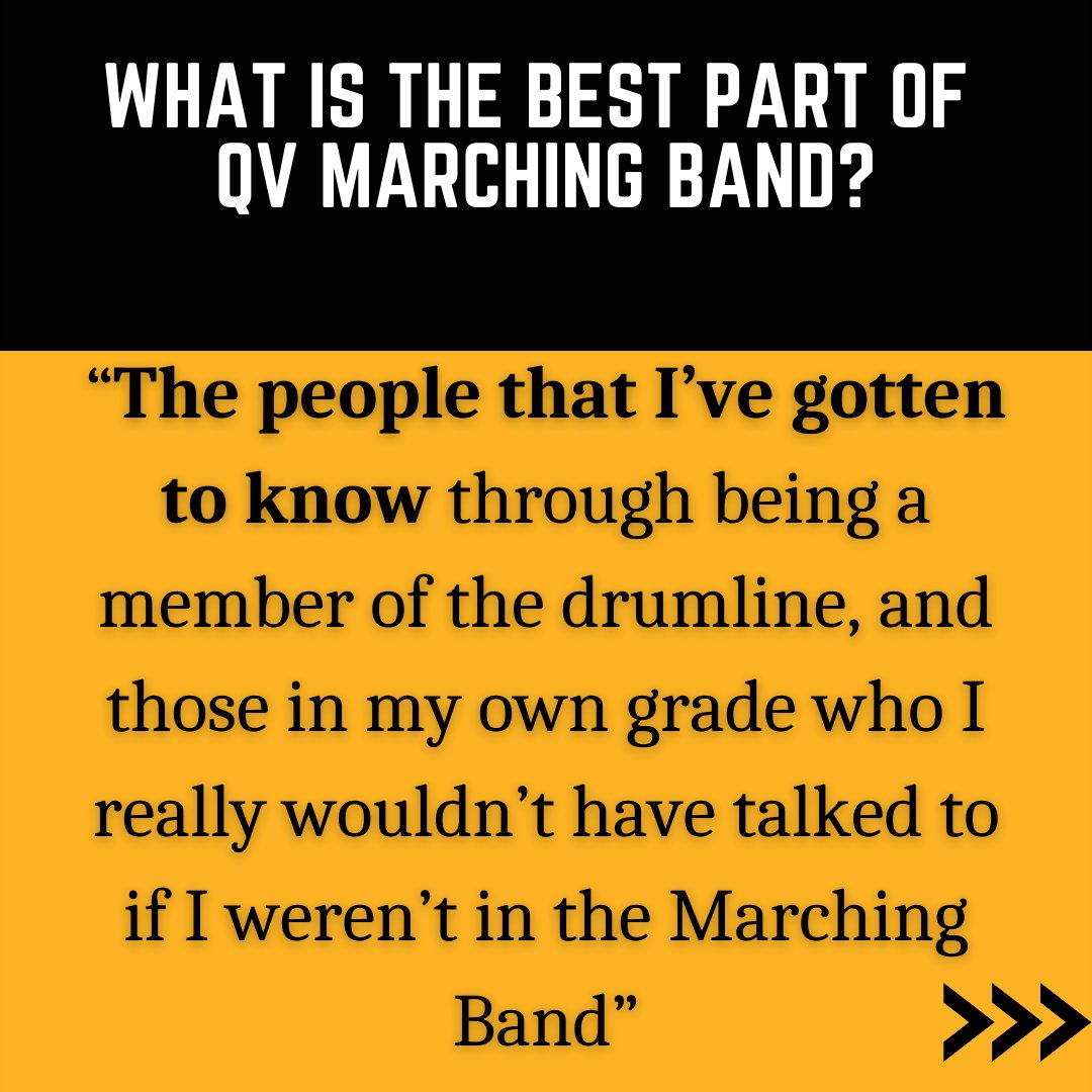 QVHSBandOrch's tweet photo. Today's #whyimarched #membermonday features freshman drummer, Ari Ahmed! https://t.co/wNuR1VYHlF