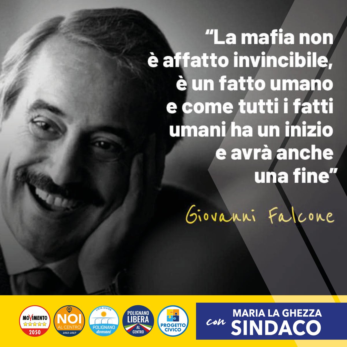 Maria_La_Ghezza's tweet photo. A 30 anni dalla strage di Capaci, il ricordo di Falcone ci indica la strada da seguire. La lotta alla mafia parte dalle coscienze degli uomini liberi. https://t.co/nFd3X4EjVr