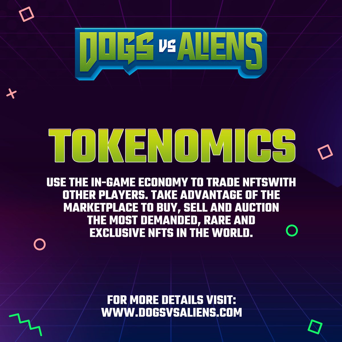 dogsvsaliens's tweet photo. Use the in-game economy to trade #NFTs with others players. More details in: https://t.co/TKnloQ9ihy

📌 Join to our official channel:
https://t.co/4WE72gGAgF

#NFT #play2earn #p2e #metaverse #game #binance https://t.co/PqtahTI34B