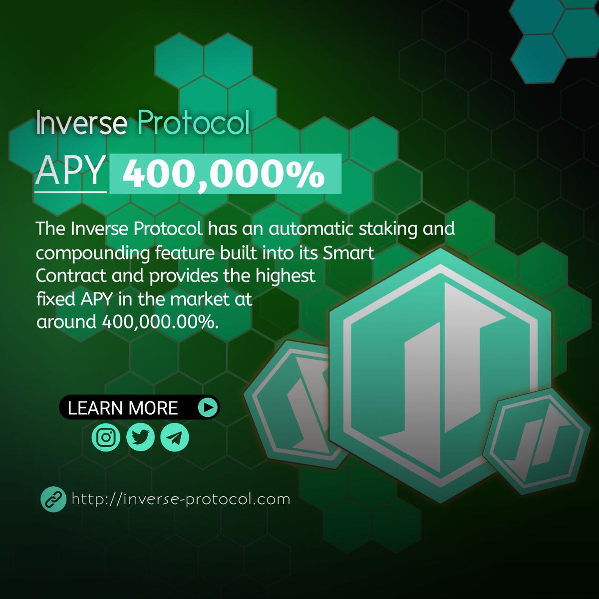cryptoclaude1's tweet photo. @carlmoon Learn about Inverse Protocol's milestones and you will see a great future ahead. Don't trust me? CHECK THEIR PROJECT AND SEE FOR YOURSELF. This will be a bullish token soon 🔥🔥
#inverseprotcol
TG: https://t.co/8rdOKlsIuF https://t.co/Y8UcB0MZ6T