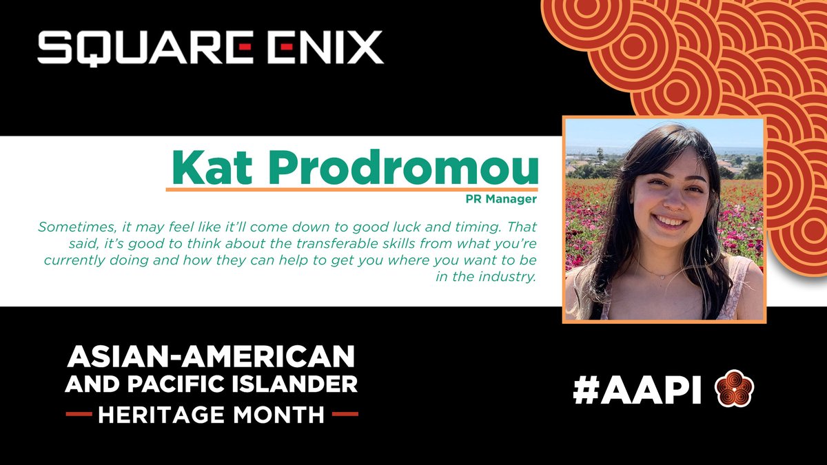 We continue to celebrate Asian American and Pacific Islander Heritage Month here at Square Enix. Meet Kat Prodromou - PR Manager at Square Enix America.

Read more: sqex.link/b9ih