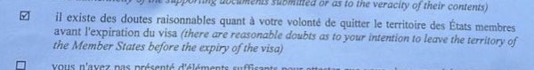 DenisNavizet's tweet photo. Dites @France_RCI ça ne vous dérange pas de refuser un visa pour un tel motif sur la base d’une photo d’identité, sans rencontrer la personne et malgré tous les documents justifiant la demande (professionnelle) ? Bravo les préjugés 👏 https://t.co/dkxUUSUxTm