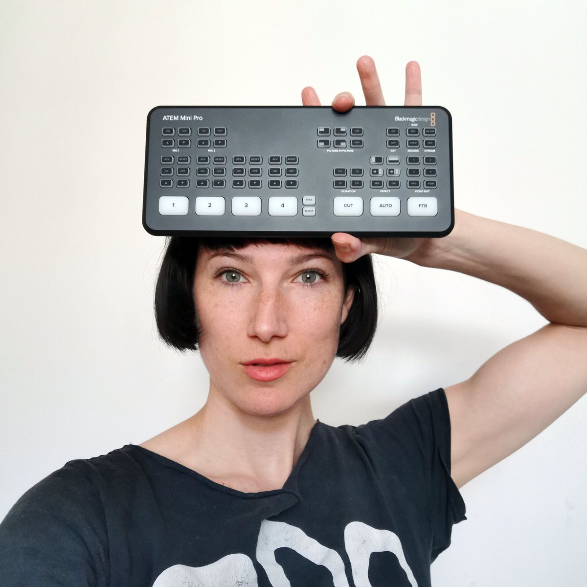 booelectric's tweet image. Now broadcasting from Brigitte’s brains! #blackmagic #atemminipro #blackmagicatem #livestreaming
