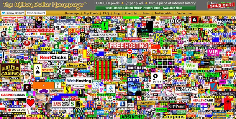 bechillcomedian's tweet photo. The £5000 T-Shirt (#5kTS) was inspired by The Million Dollar Homepage – a website built in 2005 by university student, Alex Tew, which sold advertising by 10 x 10 blocks of pixels at a rate of $1 per pixel and made its creator a millionaire. https://t.co/t2vSAfBKkr