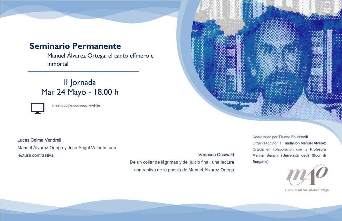 Mañana, sigue la segunda jornada del seminario permanente Manuel Álvarez Ortega, con la comunicaciones de Lucas Celma Vendrell (<a href="/UPFBarcelona/">UPF Barcelona</a>) y Vanessa Osswald (<a href="/uni__augsburg/">Universität Augsburg</a>), en meet.google.com/eep-kjvd-fje

📅 24/05/2022
⏰ 18:00 h
🔗 meet.google.com/eep-kjvd-fje