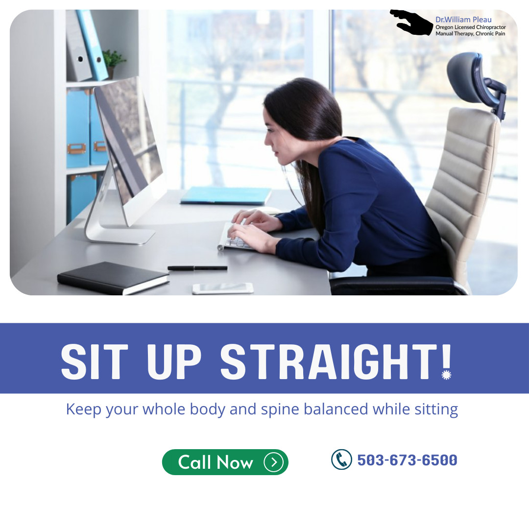 williampleaudc's tweet image. Sit Up Straight!
Sitting actually puts more load on your discs than standing and walking.
Keep your whole body and spine balanced while sitting.