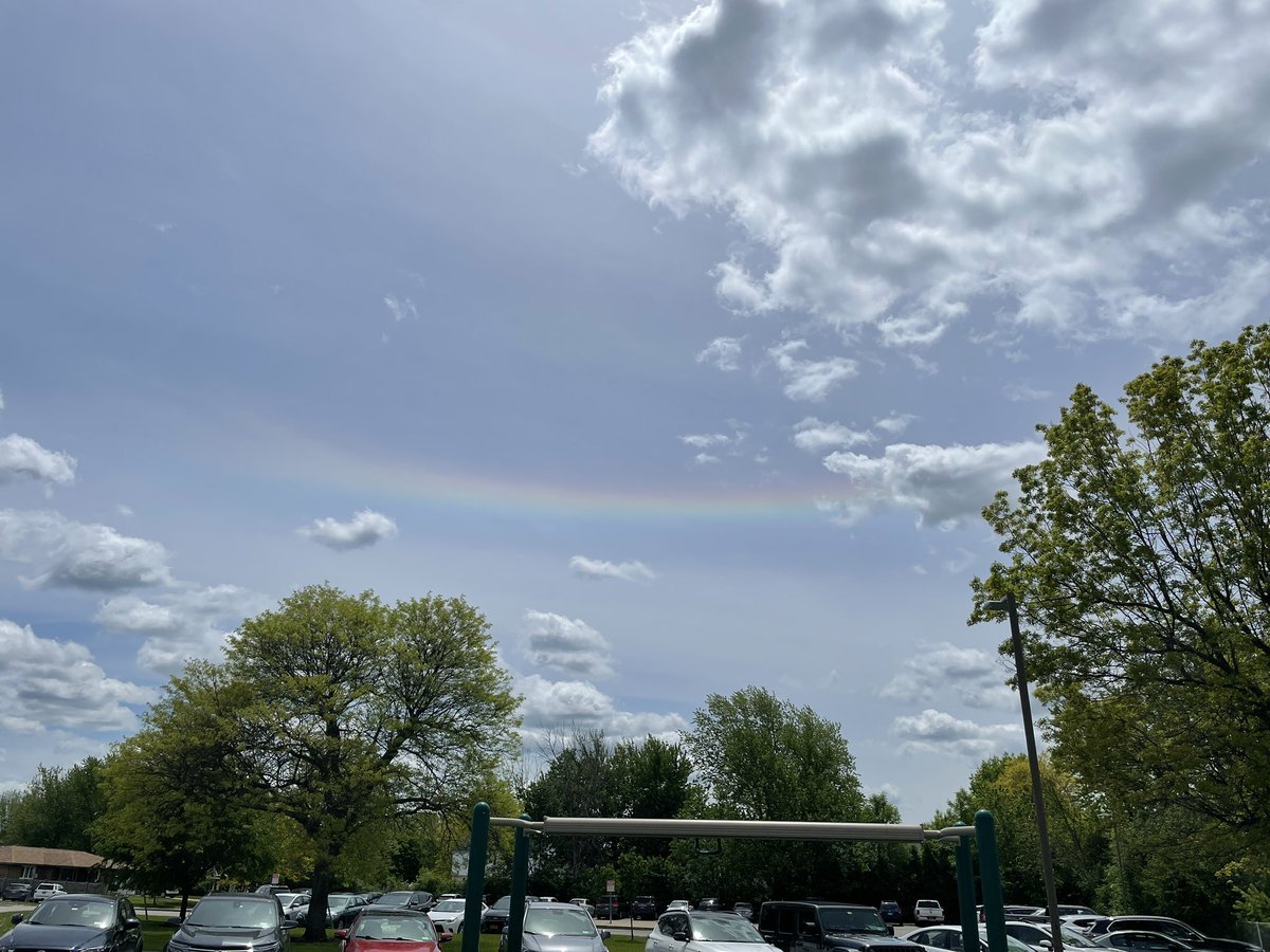 The VERY rare upside down rainbow. I believe the skies are smiling on our wonderful school. <a href="/maplemere/">MaplemereElementarySchool</a>