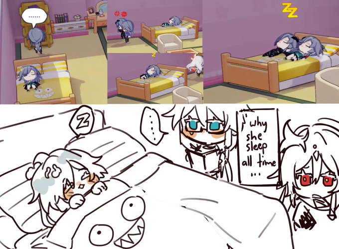 #Honkaiimpact3  😂😂💤

I seen she sleep all time lol 