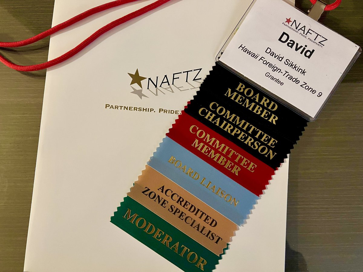 FTZ9's tweet photo. And yes… James Grogan and I are in competition to see who can have the greatest number of name badge pennants. #NAFTZSpring22 https://t.co/GowqgIXRp1