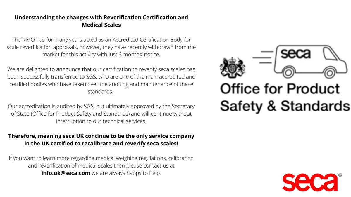 Understanding the changes with reverification certification and medical scales #seca #reverification #medicalscales #opss #calibration #service #nhs #privatehealth #research #healthcare #weighing