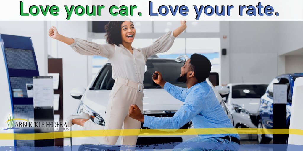 arbucklefcu's tweet photo. Love your car. Love your rate. 💛  Our Auto Loan rates start as low as 1.75% APR*. That will have you jumping for joy, and we can get you started today. ⤵️ 

*Learn more: https://t.co/CrkEjJWuIM

#ThisIsOklahoma #MyOklahoma #ILoveOklahoma https://t.co/SFVO9kdcHG