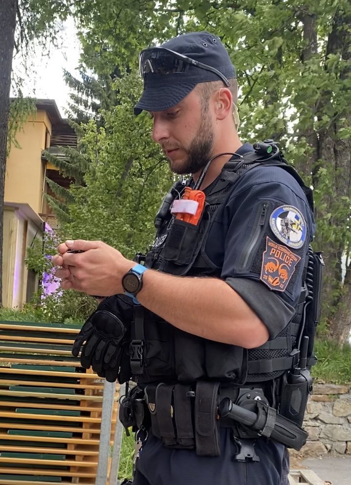 JackPosobiec's tweet photo. WEF Police https://t.co/0TUU1GXG9w