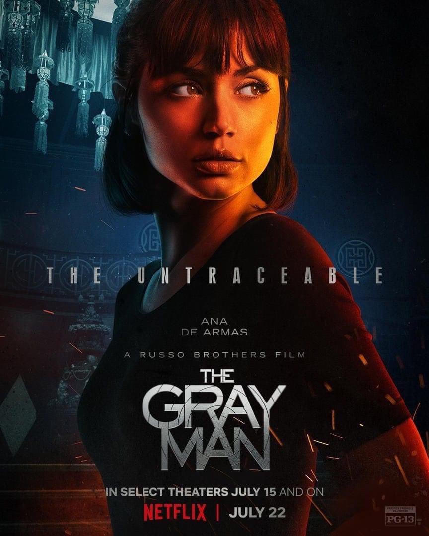 videoclub4radio's tweet photo. ¡Posters de #TheGrayMan ! Protagonizada por CHRIS EVANS, ANA DE ARMAS, RYAN GOSLING y DHANUSH.

Estreno 22 de Julio en @NetflixLAT https://t.co/TUY5XcRgQx