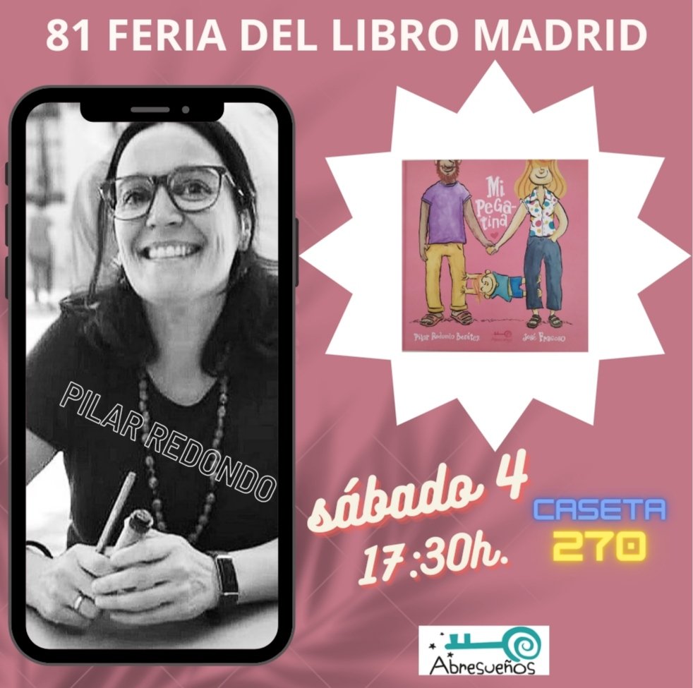 pilarebe's tweet photo. ¡Dentro de poco nos vemos en la feria del libro de Madrid! Estaré firmando en la caseta número 270 el 4 de junio a las 17:30h. junto al ilustrador @JoseFragoso5 y la editorial #abresueños https://t.co/Fmu6EjKFJJ
