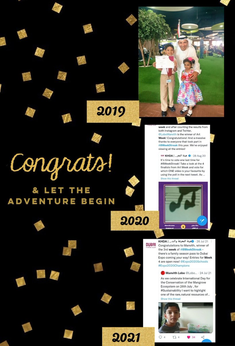 LoboManvith's tweet image. #8WeekStreak @KHDA gave opportunity to explore- music,shadow photography &amp;amp; Sustainability,humbled winning for 3 consecutive yrs.Getting featured in Gulf news was icing on the cake.
gulfnews.com/expo-2020/news…
@Fatima_Martin 
@ShettySampoorna 
@shivjit97
@nmsprimary 
@gemsnms_alkhail