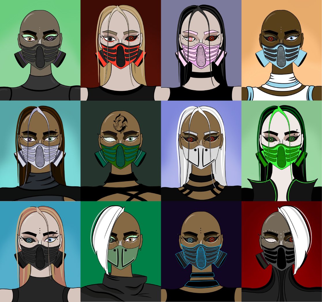 MaskedCyborgs's tweet photo. @mia_nft_girl Meet some of our cyborgs from the first drop, all hand drawn and unique, surviving on the #Polygon  blockchain on #opensea ! Hurry up and become their owner⬇️⬇️⬇️
https://t.co/cLsxsLcbms https://t.co/xfY70MeEyx