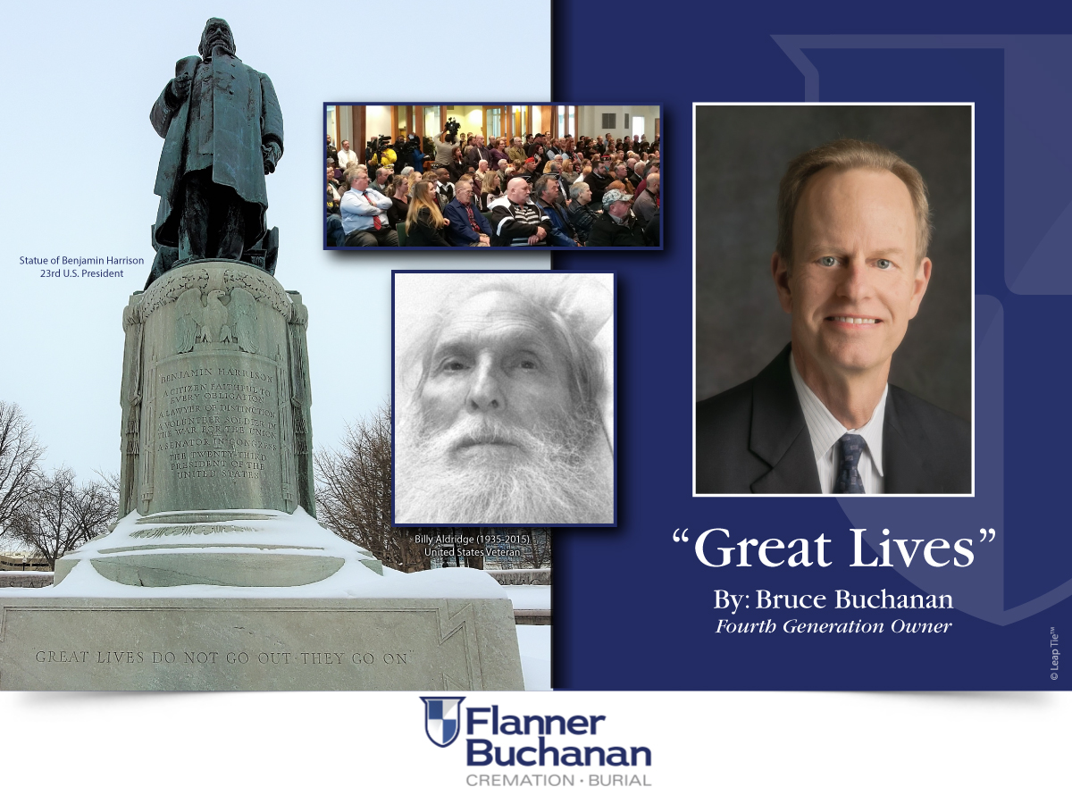 After reading these descriptions of Harrison it struck me that he believed that anyone could achieve greatness. The common factor in these qualities is a willingness to..." Bruce Buchanan, Forth Generation Owner

To view the article, visit our website at Flannerbuchanan.com/great-lives/