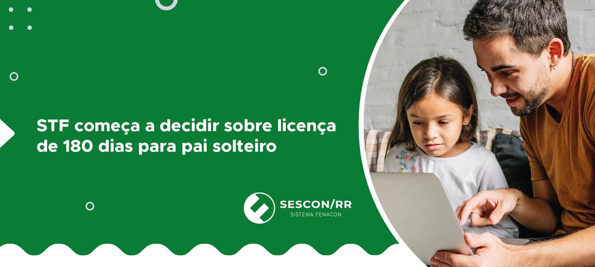 Sesconrr's tweet photo. A chamada “licença-paternidade” de 180 dias pode se estender a todos os trabalhadores, pais solteiros, que provocarem a Justiça. O advogado trabalhista Solon TepedIno avalia que “decisões judiciais nesse sentido”, favoráveis a “pais solo”, devem se espalhar pelo País. https://t.co/kSu8M7Owon